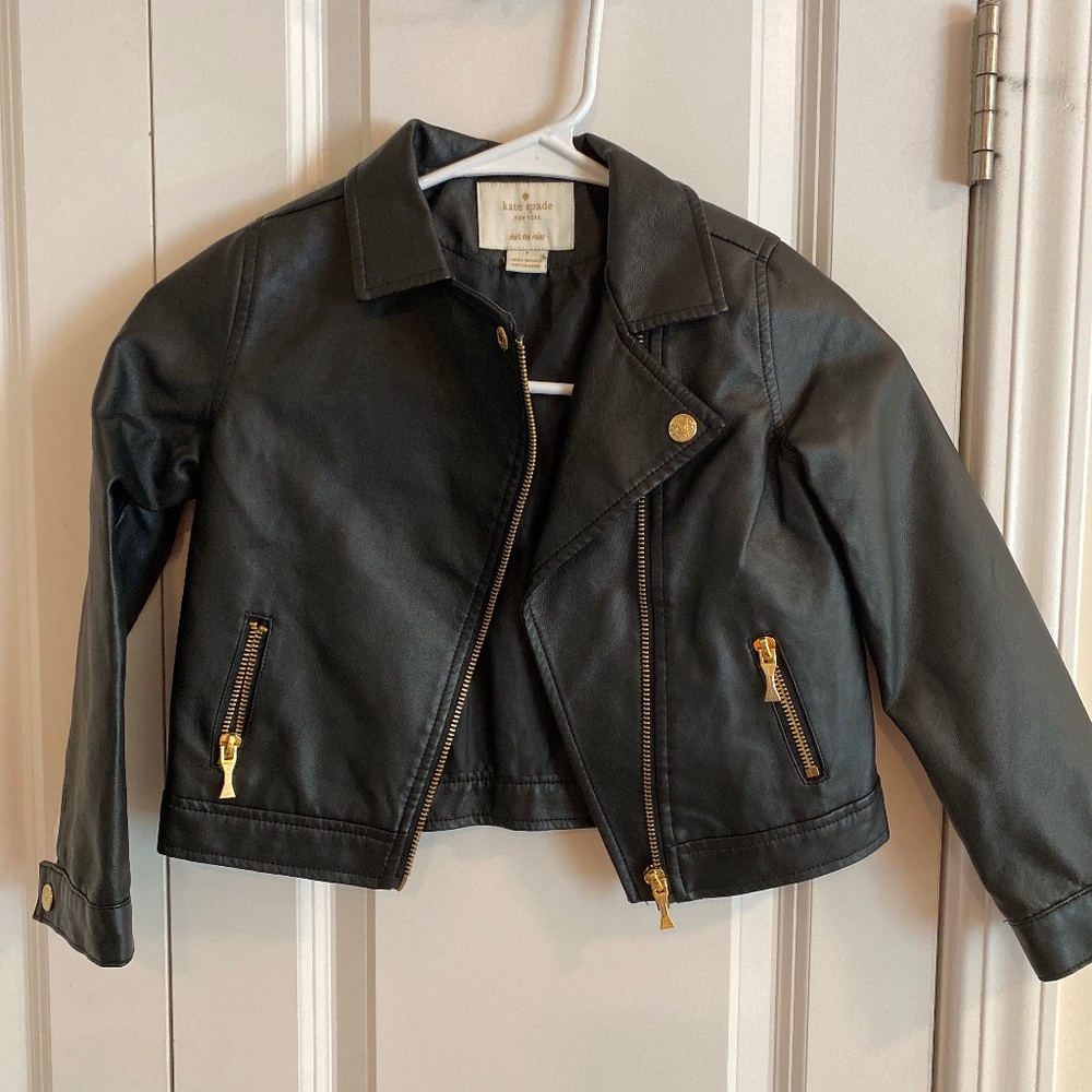 Kate Spade Kids Faux Leather Jacket-Size 6